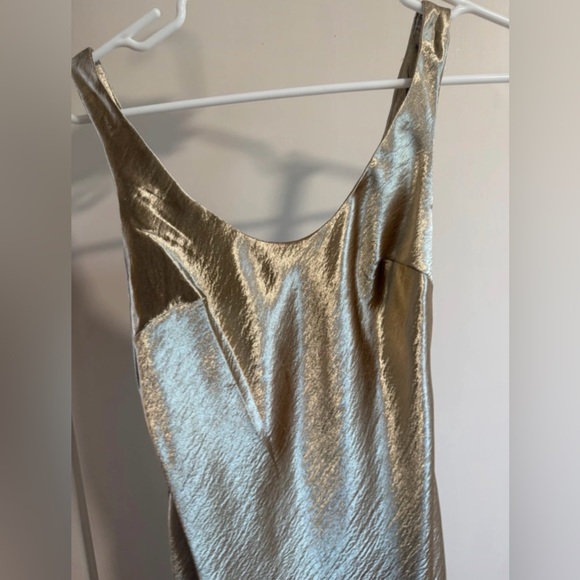 ASOS Metallic Champagne Slip Dress - Picture 4 of 4